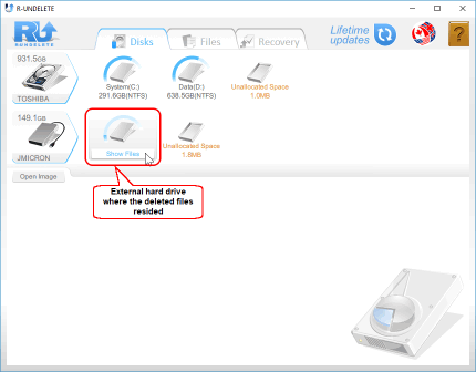 Disks panel