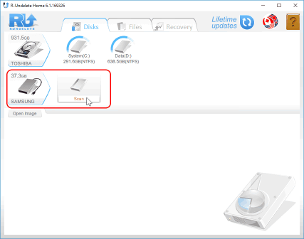 Disk scan start