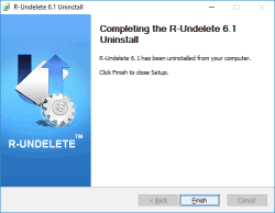 Uninstall finished