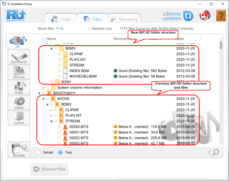 Found AVCHD folder structure