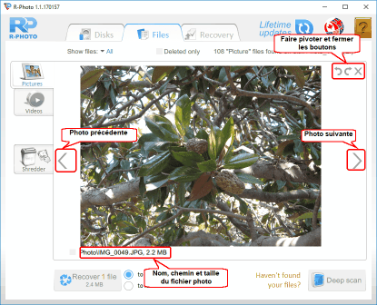 Photo and Video Files Recovery: Photo files in Viewer