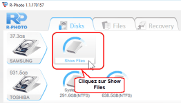 Photo and Video Files Recovery: Show files