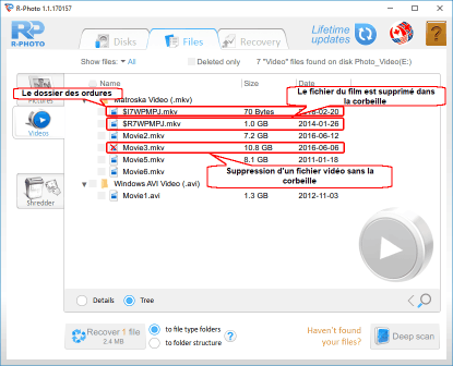 Photo and Video Files Recovery: Deleted video files