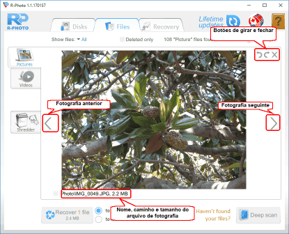 Visualizador de Arquivos: Arquivos de fotografia